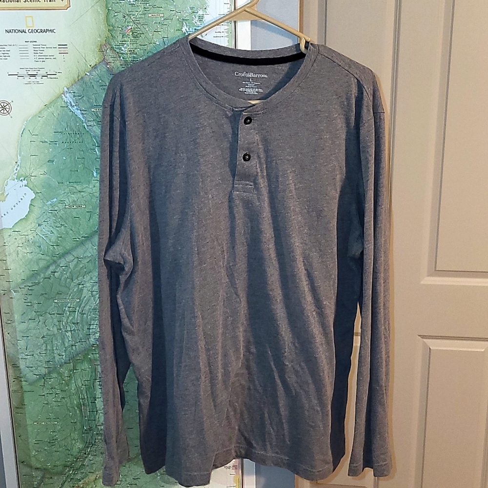 Croft & Barrow Men's Long Sleeve Henley Tee